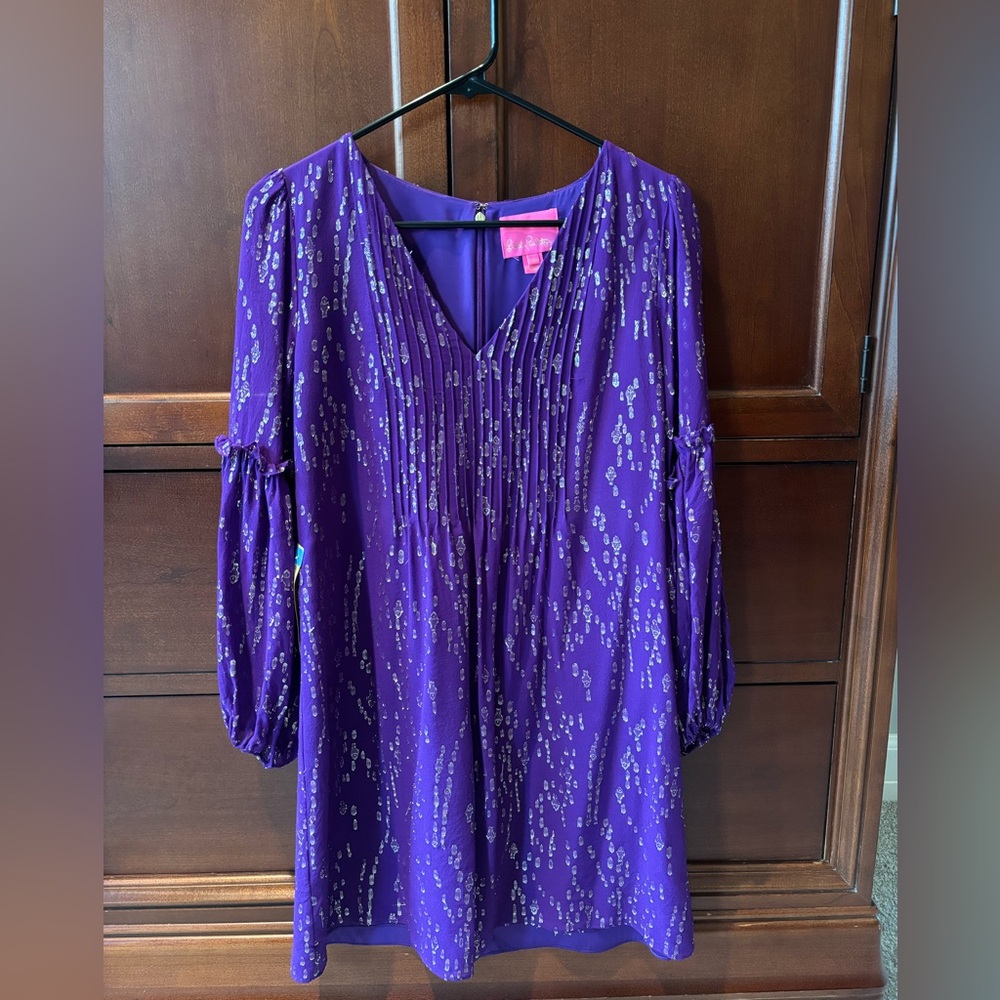 Lilly Pulitzer Cleme Long Sleeve Silk Dress